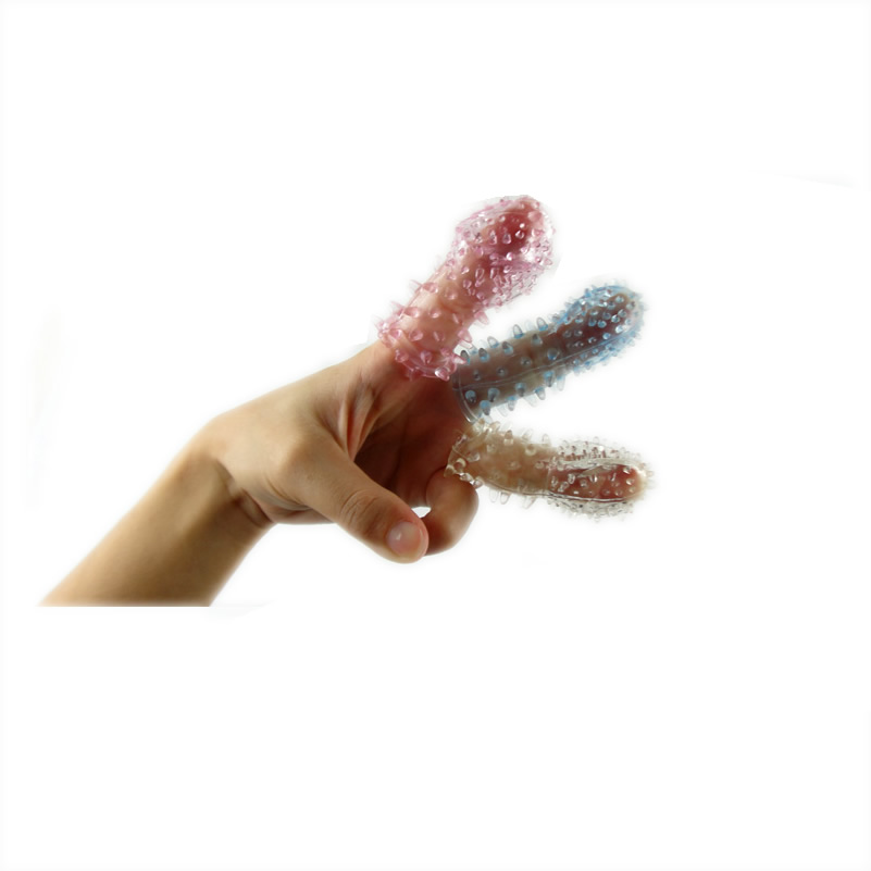 4PCs New Design Crystal Spike Studded Finger Gloves Teaser Female G-spot Stimulator Massager Lesbian Sex Toys